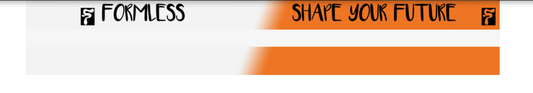 FORMLESS Silicone Wristband – Orange & White